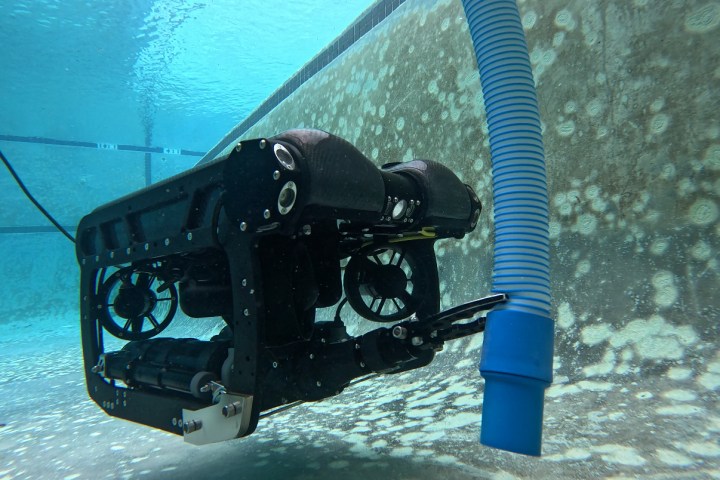 a person swimming in the water