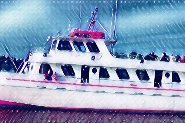 a group of people on a boat